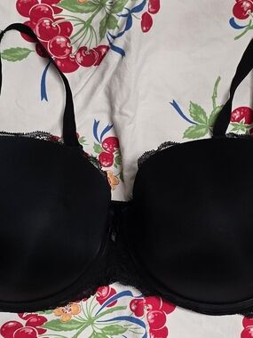 Torrid Black Lace-Trim T-Shirt Bra 46DDD